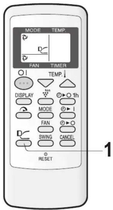 MODE TEMP. FAN TIMER TEMP. DISPLAY Ion 1h MODE I FAN SWING CANCEL RESET 1