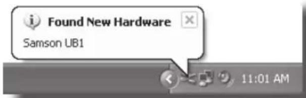 Found New Hardware Samson UB1 11:01 AM