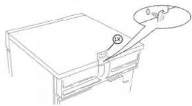 Technical diagram showing a mechanical assembly with labeled components and an angle annotation