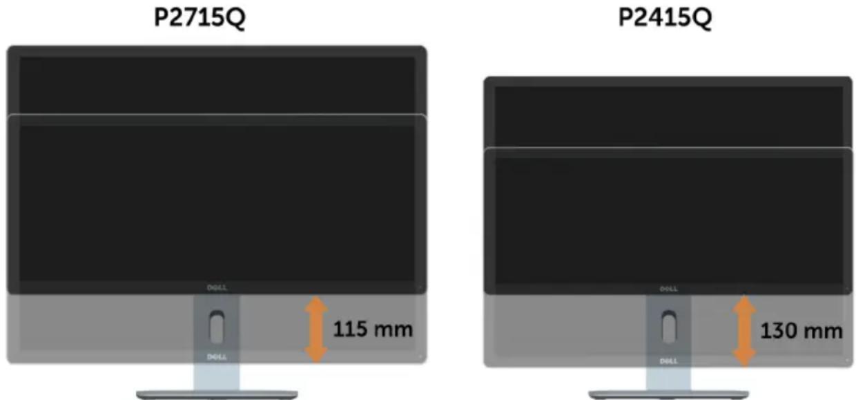 P2715Q 115 mm P2415Q 130 mm