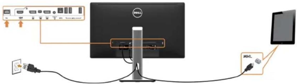 DELL Professional P2715Q - Utilisation de Mobile-High Definition Link (MHL) - 6