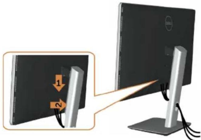 DELL Professional P2715Q - Retirer le couvercle de câble - 1
