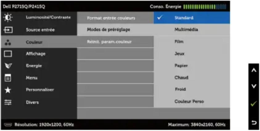 DELL Professional P2715Q - Accéder au Menu Système - 10