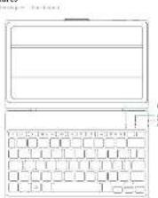Diagram of a laptop keyboard layout with labeled sections and a small grid of squares for text input.