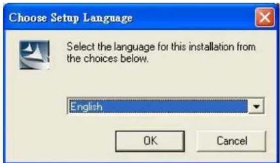 Choose Setup Language Select the language for this installation from choices below. English OK Cancel
