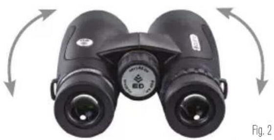 CELESTRON Nature DX 8X32 - RREGOLAZIONE DELLA DISTANZA INTERPUPILLARE - 1