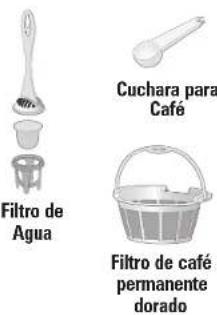 Cuchara para Café Filtro de café permanente dorado Filtro de Agua