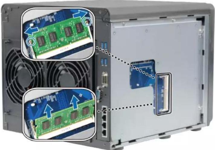 SYNOLOGY DiskStation DS2415+ - Pour retirer le module de RAM : - 1