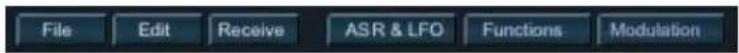 File Edit Receive ASR & LFO Functions Modulation