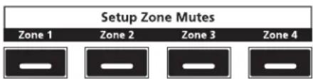 Setup Zone Mutes Zone 1 Zone 2 Zone 3 Zone 4