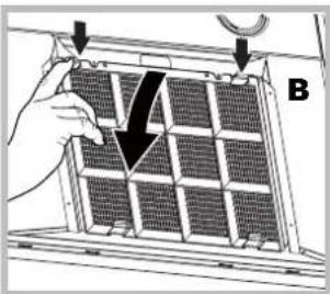 Hotpoint Ariston HLB 9.8 AA X/HA - Servicing the charcoal filter (B) - 1