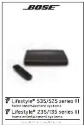 BOSE Lifestyle 525 Series III - Outros itens da Caixa 4 - 3