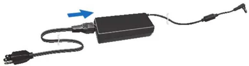 DELL XPS 18 (1810) - Connector le câble d'alimentation à l'adaptateur secteur - 1