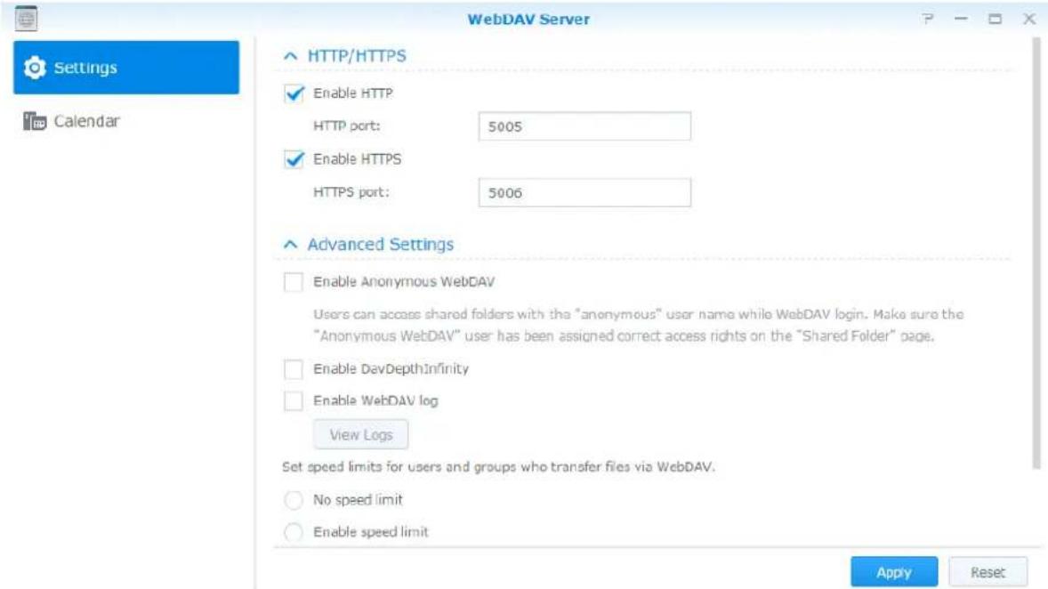 SYNOLOGY RackStation RS815+ - Accéder aux fichiers via WebDAV - 1