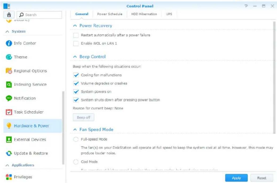 SYNOLOGY RackStation RS815+ - Utilisation des fonctionnalités d'économie d'énergie - 1