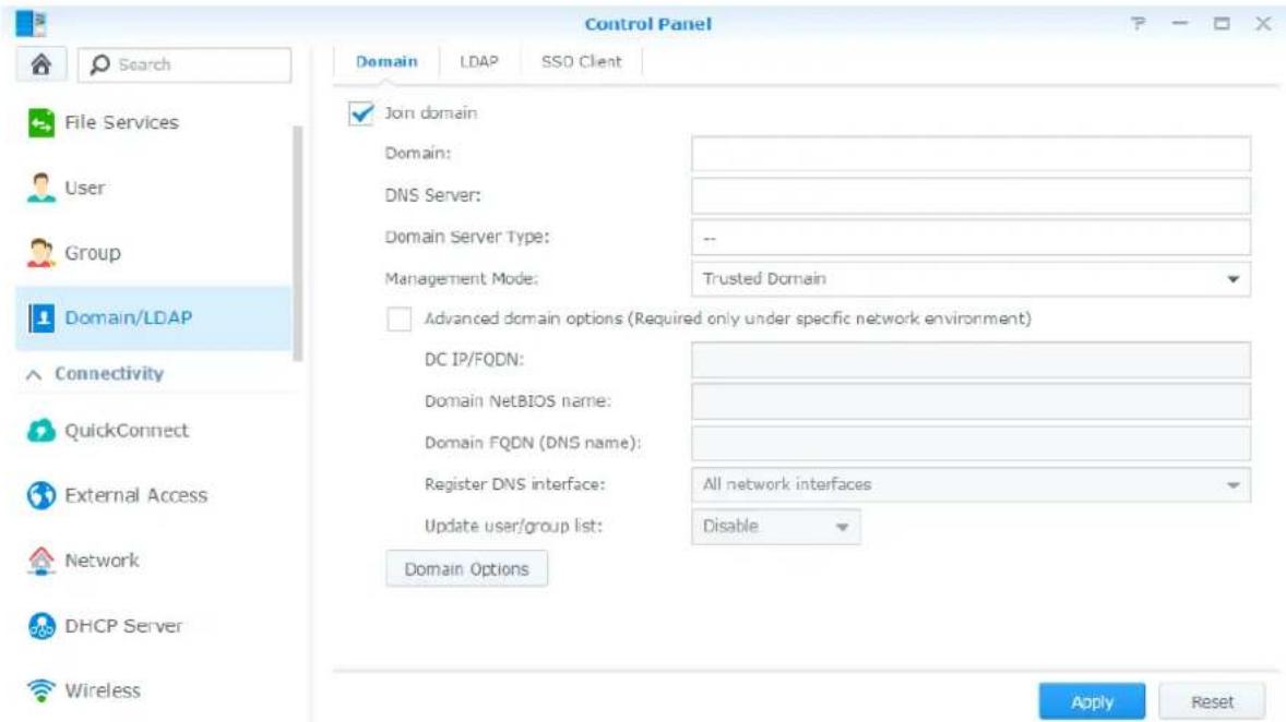 SYNOLOGY RackStation RS815+ - Joindre un Synology NAS à un domaine/LDAP - 1