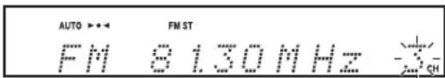 AUTO > * * FM ST FM 8130MHz CH