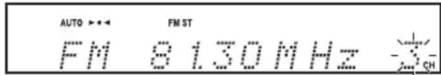 AUTO > * * → FM ST FM 8130MHz CH