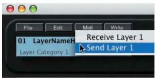 File Edit Midi Write 01 LayerNameH Layer Category 1 Receive Layer 1 Send Layer 1