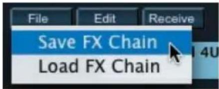 File Edit Receive Save FX Chain Load FX Chain
