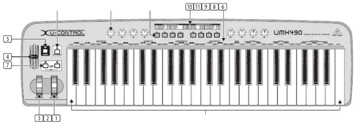 XU-CONTROL 10 11 9 8 6 UMX490 5 4 7 3 2 1