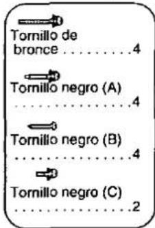Tornillo de bronce ....4 Tornillo negro (A) ....4 Tornillo negro (B) ....4 Tornillo negro (C) ....2