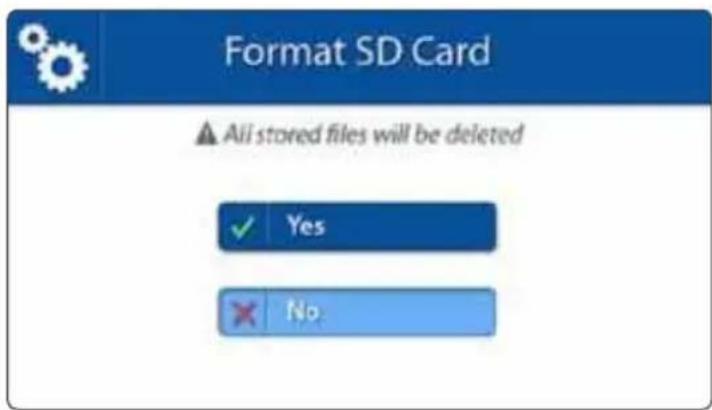 Luvion Supreme Connect - MENU > SETTINGS > FORMAT SD CARD - 4