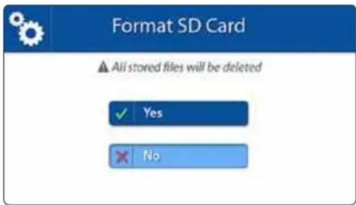 Luvion Supreme Connect - MENU > SETTINGS > FORMAT SD CARD - 2
