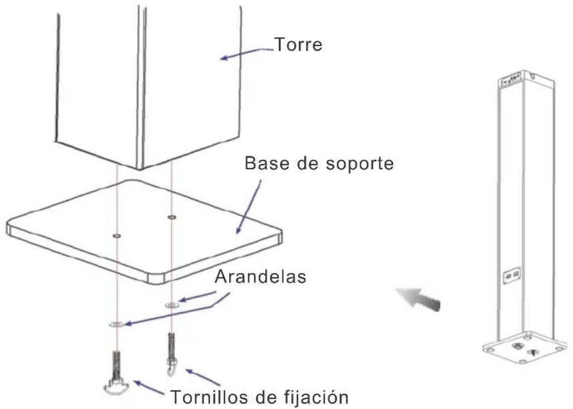 Torre Base de soporte Arandelas Tornillos de fijación
