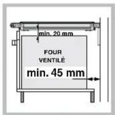 40mm min. 20 mm FOUR VENTILE min. 45 mm