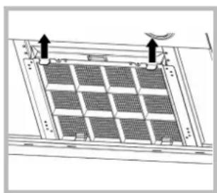 Diagram of a solar panel array with two directional arrows indicating orientation (no text or symbols)