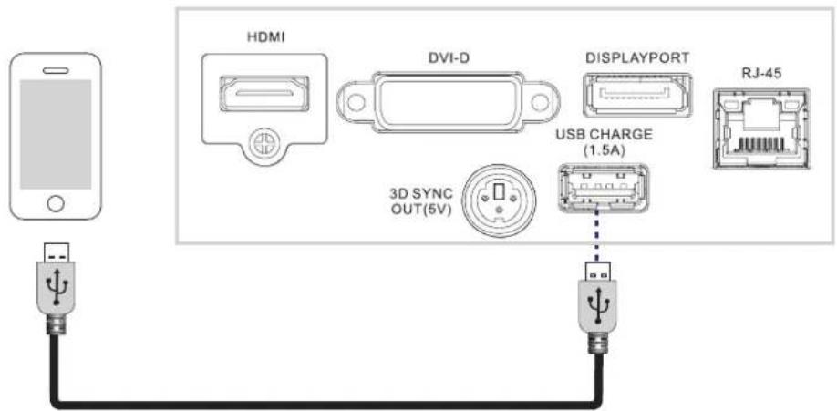 HDMI DVI-D DISPLAYPORT RJ-45 3D SYNC OUT(5V) USB CHARGE (1.5A)