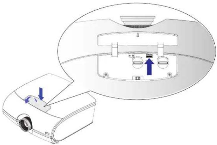 Barco PFWU-51B - Retrait de l'objectif en place dans le projecteur - 1