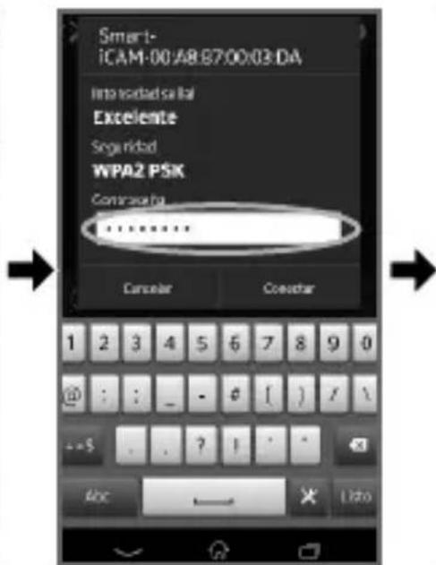 Smart-iCAM-00:A8:67:00:03:DA Into uscidas salal Excelente Seguidad WPA2 PSK Consersta +1 0 0 0 0 0 Cancel Cancelar 1 2 3 4 5 6 7 8 9 0 @ : : _ - # ( ) / \ = $ . . ? ! · - Doc - - X Listo