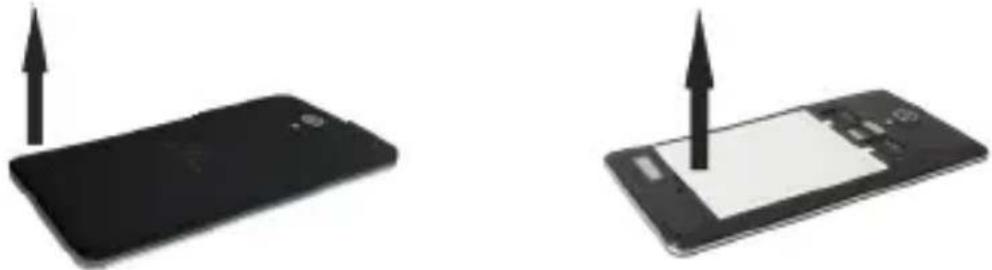 GOCLEVER 530 LTE - Avmontering av bakdekselet og fjerning av batteriet. - 1