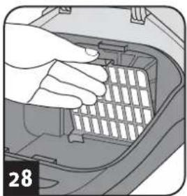 DIRT DEVIL Capoera DD7114 - Cleaning / changing the motor protection filter - 1