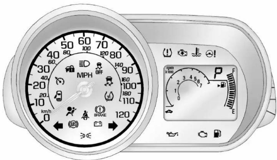 MPH OFF 140 60 30 20 10 0 km/h 120 rpm x 0000 1 2 3 4 5 6 7 E P F 0 BRAKE