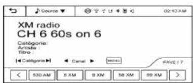 XM radio CH 6 60s on 6 Categorie: Artista: Titre: Categorie ▶ Channel ▶ Miles FAV2 / 7 < S30 AM B XM B XM SB XM SB XM >