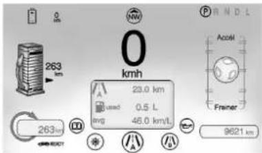0 MW 263 km 0 kmh 23.0 km used 0.5 L avg 46.0 km/L Accuil Frainer 263 km 9621 km
