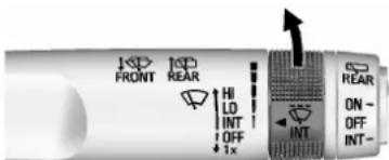FRONT REAR HI LO INT OFF 1x INT REAR ON- OFF INT-