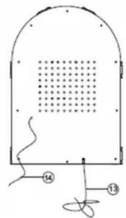 Pure technical diagram of a mechanical component with no text, numbers, or symbols