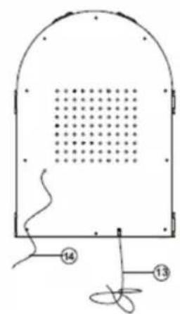Pure technical diagram of a mechanical component with no text, numbers, or symbols