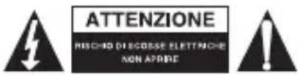 ATTENZIONE RISCHIO DI ECOSE ELETTRICHE NON APRIRE