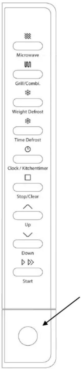 Microwave Grill/Combi. Weight Defrost Time Defrost Clock / Kitchentimer Stop/Clear Up Down Start