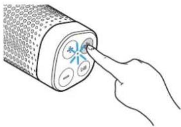 Diagram showing a hand pressing a button labeled '永' (永) with three buttons and a dotted pattern on the tube, likely illustrating a process or control mechanism.