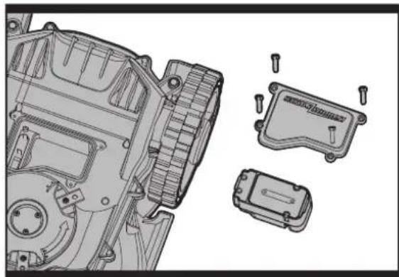 Technical line drawing of a mechanical assembly with exploded view and internal components (no text or symbols)