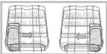 INDESIT DSG 5731 - Przykłady rozmieszczenia kosza na sztućce - 1