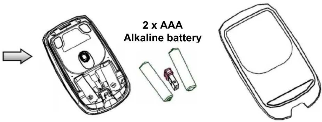 2 x AAA Alkaline battery