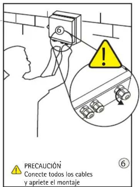 PRECAUCIÓN Conecte todos los cables y apriete el montaje