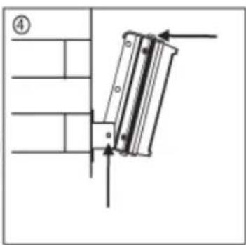 Technical diagram showing a mechanical assembly with labeled components and directional arrows indicating movement or force.